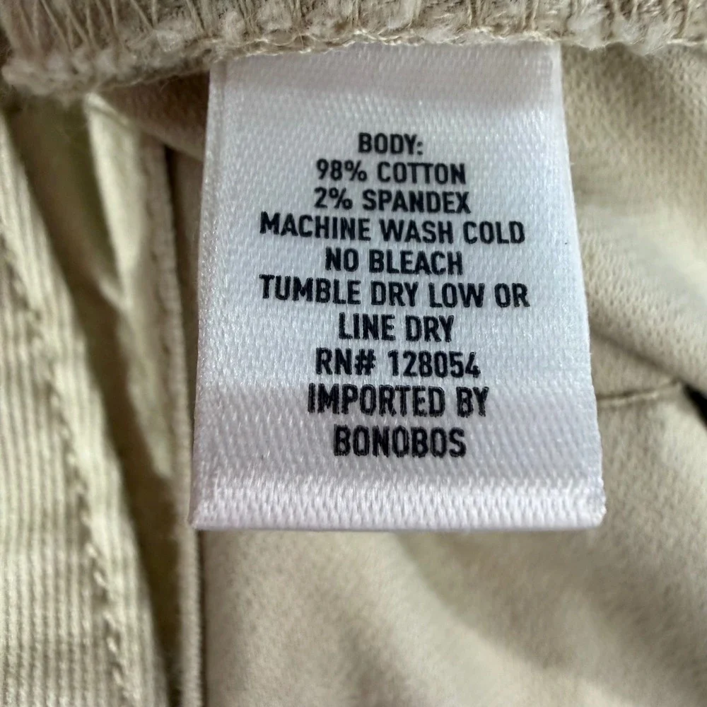 Bonobos Athletic Mens Khaki Tan Chino Pants Straight Leg‎ Cotton Stretch 34x34